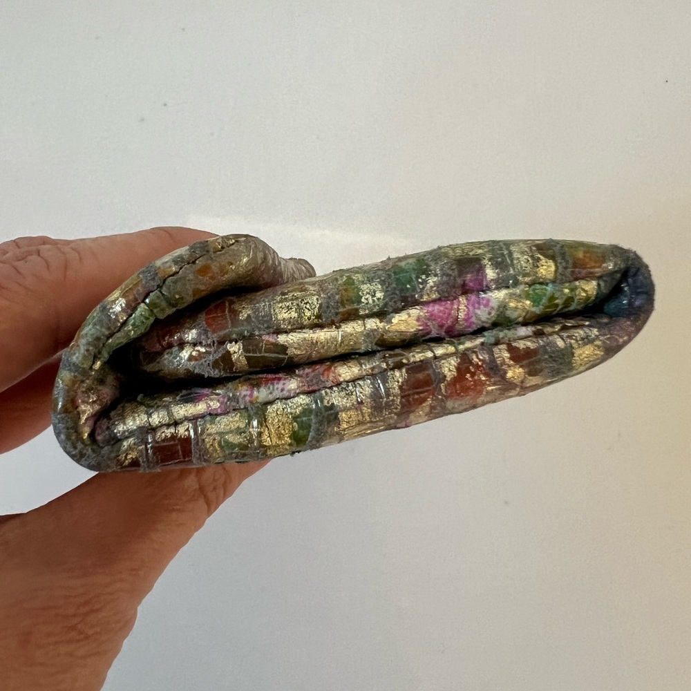 HOBO Lacy Leather Wallet in Rainbow Cheetah - Picture 7 of 14